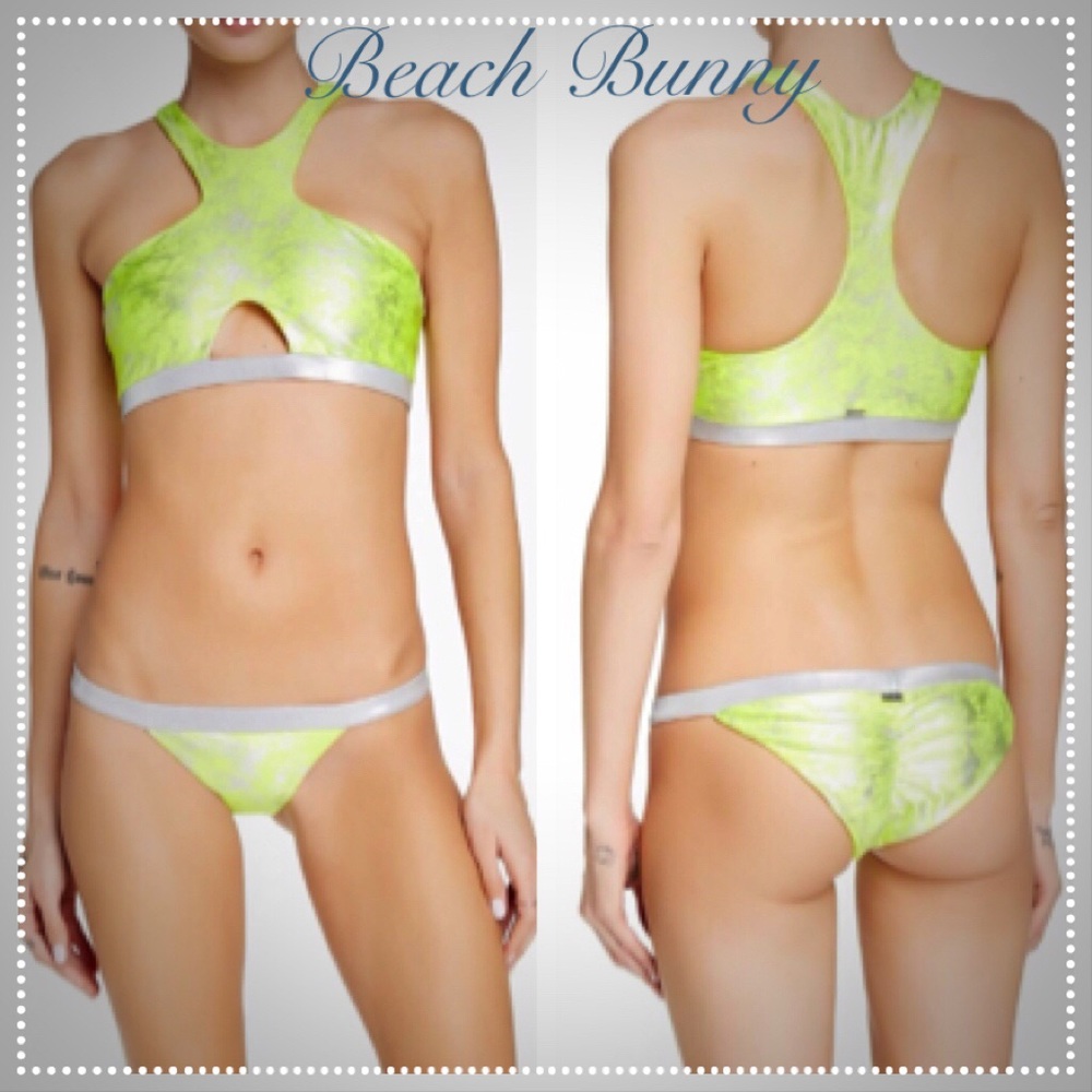BEACH BUNNY | Metallic Neon Bikini Bottom NEW - Picture 4 of 4